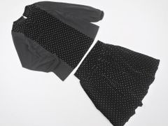 JILLSTUART ジルスチュアート ベロア 切替 ブラウス 星柄 ベロアフレアスカート セットアップ sizeS/黒 ◇■ レディース