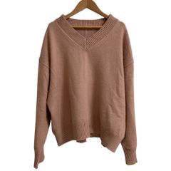 24AW GALLARDAGALANTE ガリャルダガランテ バックスリットVニット セーター サイズF ピンク レディース 秋 冬 中古 古着 USED 美品