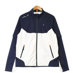 RLXゴルフ｜SP(Sサイズ相当)｜メンズ コンバーチブル ウォーターリペラント ストレッチ 2WAYジャケット ネイビー系 秋冬【中古】ゴルフウェア