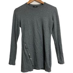 Theory セオリー BUTTON FRONT TEE ロングスリーブ カットソー サイズS グレー レディース 春 夏 秋 冬 中古 古着 USED 美品