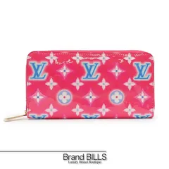 未使用品 LOUIS VUITTON ルイ ヴィトン ジッピー・ウォレット 長財布 M81154 モノグラム・ヴェルニ バレンタインコレクション フューシャネオン ピンク レディース