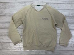 90年代ビンテージ古着アーカイブ KENZO ケンゾー ゴルフ ニット素材 長袖 スウェットトレーナー カットソー ベージュ 1 メンズ綿100%