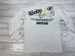 Y2K平成サーフ BODY GLOVE ボディグローブ SOUTH BAY 長袖 グラフィックプリント Tシャツ カットソー 白 M メンズ