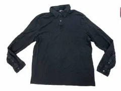 Charles Tyrwhitt チャールズ・ティアウイット 無地 ストレッチ素材 長袖 プルオーバー シャツ 黒 M メンズ