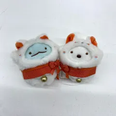 【★加古川物流】中古 すみっコぐらしショップ 京都四条河原町店限定 てのりぬいぐるみセット しろくま とかげぽ：【722】