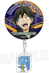 【中古】バッジ・ビンズ 山口忠 ウォーミングアップ!!チャームつき缶バッジ 「ハイキュー!!」