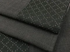 平和屋着物■上質なお召　十字絣　菱間道　正絹　逸品　BAAY6926hj