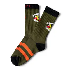 ching&co. | 新品 正規 | チンアンドコー | VIETNAM TIGER SOCKS | ソックス | 靴下 | OLIVE