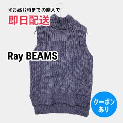 Ray BEAMS レイビームス ベスト パープル 無地 レディース
