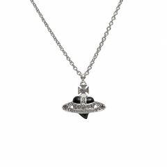 ギフト対応可 ヴィヴィアンウエストウッド VIVIENNE WESTWOOD ネックレス MAN. DIAMANTE HEART ディアマンテハート オーブ シルバー ブラック アクセサリー ジュエリー 人気 ブランド おしゃれ 誕生日 プレゼント 배송비 무료