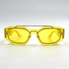 【新着】Versace メドゥーサ ビギー プラスチック GP イエロー サングラス ゴールド