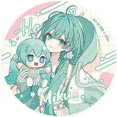 【中古】バッジ・ビンズ 初音ミク(ミクハグシリーズ) 缶バッジ フラワーVer. 「VOCALOID 初音ミク」