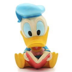 ディズニー　ドナルド　スクイーズ　読書　中国製　1990年代　ソフビ製　DD02404