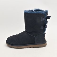 UGG(アグ) ショートブーツ 24 レディース ベイリーボウ 2 1002954 ネイビー ムートン