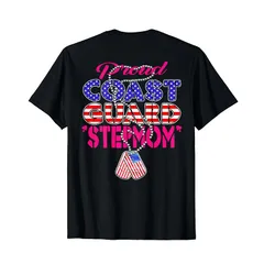 Proud US 沿岸警備隊 義母 ドッグタグ ミリタリー 義母 Tシャツ