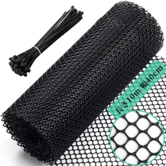 ☆新品☆転落防止ネット プラスチックネット 落下防止網 穴1.2cm-幅40cm*長さ10m 犬 猫 窓脱走防止網 結束バンド付き ブラック
