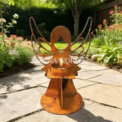 キャンドルホルダー キャンドルスタンド キャンドルを持っている天使 エンジェル ヴィンテージ風 鉄 インテリア 装飾 パーティー リビング ダイニング オシャレ ギフト プレゼント 高級感 棚装飾
