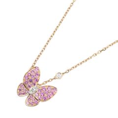 Van Cleef & Arpels 밴 크리프 & 아펠 빠삐용 목걸이 핑크 사파이어 다이아몬드 목걸이