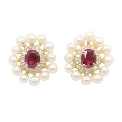 JEWELRY 쥬얼리 펄 루비 다이아몬드 피어스 피어스