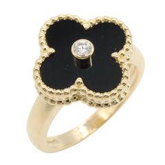 Van Cleef & Arpels 밴 크리프 & 아펠 빈티지 알함브라 오닉스 1PD 반지 반지 반지