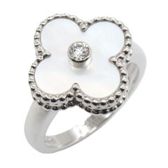 Van Cleef & Arpels 밴 크리프 & 아펠 빈티지 알함브라 마더 오브 펄 1PD 링 링 반지
