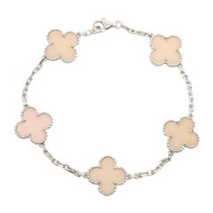 Van Cleef & Arpels 밴 크리프 & 아펠 빈티지 알함브라 핑크 오팔 5P 팔찌 팔찌