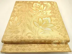 平和屋本店▼六通柄袋帯　こうけつ織　更紗花唐草文　本金箔　正絹　逸品　DABJ7552fe