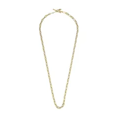 [Fossil] レディース HERITAGE D-LINK ゴールドトーンブラス アンカーチェーンネックレス、JA7209710