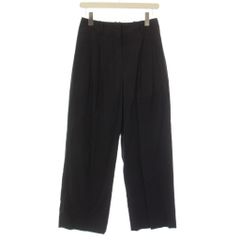 ザロウ THE ROW 2タックパンツ スラックス ワイド 0 黒 7252-W2517 /KH