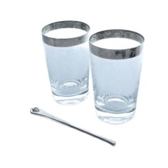 ミキモト MIKIMOTO タンブラーグラス 2個セット 食器 マドラー 真珠 パール ロゴ シルバー色 ■GY11 /MQ