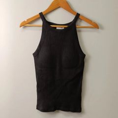 グリーンレーベル リラクシング green label relaxing アメリカン スリーブ カップ付き タンクトップ【F】ブラック系／黒系