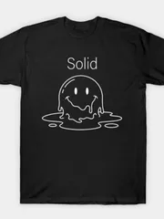 新品 送料無料 Solid 溶けるスマイリー T シャツ シンプルラインアート ストリート グラフィック カジュアル