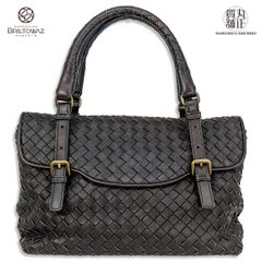 ボッテガヴェネタ ショルダーバッグ Ref.171269 V7782 1301 イントレチャート カーフスキン 茶 ダークブラウン ゴールド金具 肩掛け レディース BOTTGAVENETA 【中古】【丸正質舗】【質屋】【ブリルトワーゼ】(M212843)