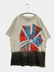 SPIDER-MAN T-shirt/Cut & Sewn, XL, Gray, Front Print, Mid-length, Short Sleeve, Crew Neck (Round Neck), Men's & Women's