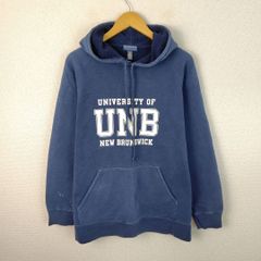 NON-FICTION ノンフィクション パーカー ロゴ ネイビー M メンズ 古着 カジュアル ストリート