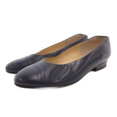ケンゾー KENZO パンプス レザー アーモンドトゥ 35.5 紺 ネイビー /FF ■GY50