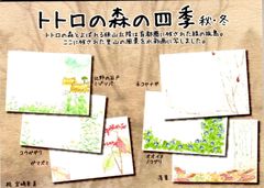 Ghibli Museum Postcards (6 cards) - The Four Seasons of Totoro's Forest: Autumn & Winter - My Neighbor Totoro