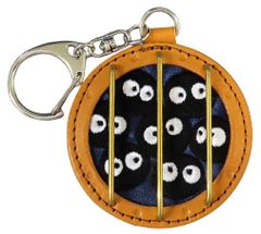Ghibli Museum Soot Sprite Diving Window Leather Keychain (My Neighbor Totoro)