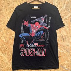 MARVEL SPIDER-MAN 2 Spider-Man Venom Short-Sleeve T-Shirt Black M American Comic Marvel Gamer Character Print American Casual Men's Women's Unisex Vintage Streetwear