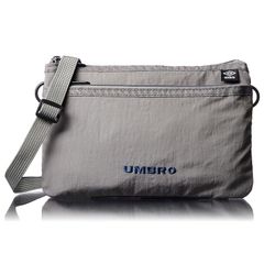 【新品】 [アンブロ] サコッシュ 柔らかく 軽い ナイロン sonny ロゴ刺繍 ショルダーバッグ（Gray/グレー） 1