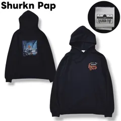 【新品未使用】 シュリケン パップ Shurkn Pap 『 CALL ME MR． DRIVE 』  アルバム ジャケット プリント パーカー フーディー スウェット L ネイビー ヒップホップ アーティスト メンズ