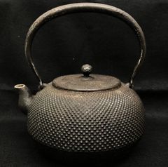 南部鉄器 長盛堂　鉄瓶 茶道具 骨董品 コレクション 現状品