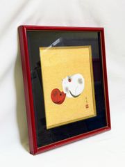 D202【鎌倉彫】切手盆 名刺盆 竹 小盆 栞付き 18cm（外箱に汚れ傷み