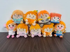 【未使用】ワンピース　ナミ　ぬいぐるみセット　麦たまの一味　バンザイぬいぐるみキーホルダー　しかくいマスコット　Vol.2