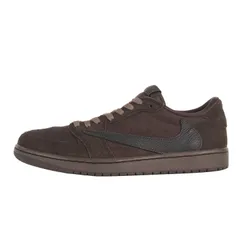 【美品】NIKE ナイキ US9.5(27.5cm) Travis Scott AIR JORDAN 1 LOW OG SP VELVET BROWN DM7866-202 トラヴィス・スコット コラボエア・ジョーダン1 ロー ダークモカ ブラック【中古】