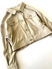 美品 natural couture ナチュラルクチュール 定価5390円 コンパクト ショート ブルゾン ジャケット sizeF/ベージュ  ◇■レディース