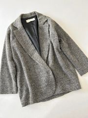 BLACK BY MOUSSY ブラックバイマウジー ウール混 ツイード シングル テーラード ジャケット size2/グレー系  ◇■レディース