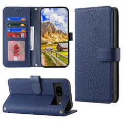 【新品】 DEYHU 対応 Google Pixel 7a ケース 手帳型 グーグルピクセル7a ケース レザー カード収納-ブルー