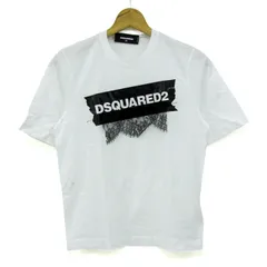 ディースクエアード 半袖Ｔシャツ トップス ロゴ レース コットンT イタリア製 レディース XSサイズ ホワイト DSQUARED2 【中古】