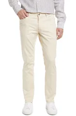 ブラックス メンズ ボトムス カジュアルパンツ スリムフィット Brax Mens Chuck Slim Fit Five Pocket Pants Beige ベージュ
